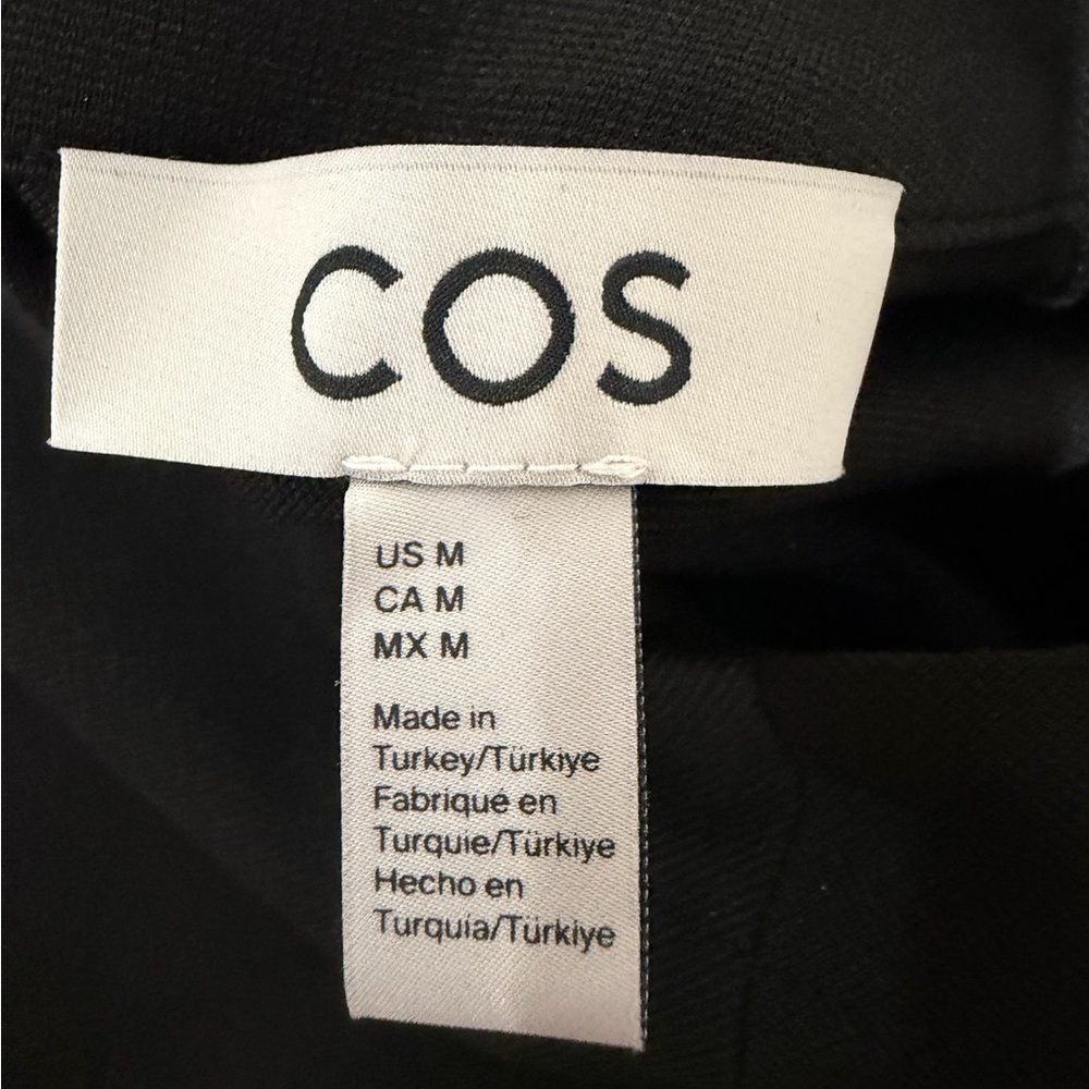 COS Black Assymetric Hem Top Size M - Picture 5 of 6